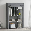 103 cm dark grey fabric wardrobe – image 2