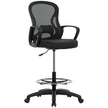 Vinsetto Drafting Chair with Adjustable Footrest, Ergonomic Mesh Office Chair with Lumbar Support, Adjustable Height – view 10