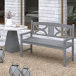 Outsunny 2-Seater Wooden Garden Bench Outdoor Patio Loveseat for Porch, Grey – view 9