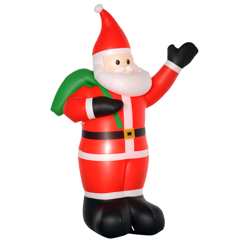 8ft Santa Christmas Inflatable on a white background