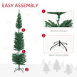 6ft pre-lit pencil tree, multi-colour LEDs – image 8