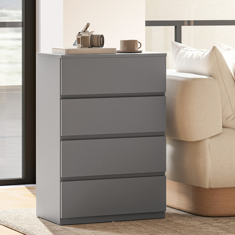 HOMCOM Chest of Drawers, 4-Drawer Storage Cabinets, Modern Dresser, Storage Drawer Unit for Bedroom – view 8