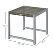 Grey rattan side table – image 3