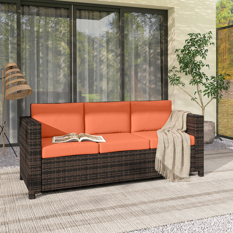 3-seater rattan garden sofa – image 8