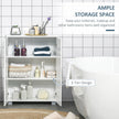 White bathroom floor cabinet – image 4