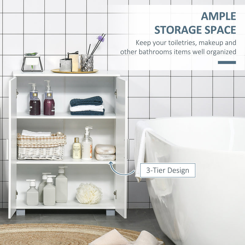 White bathroom floor cabinet – image 4