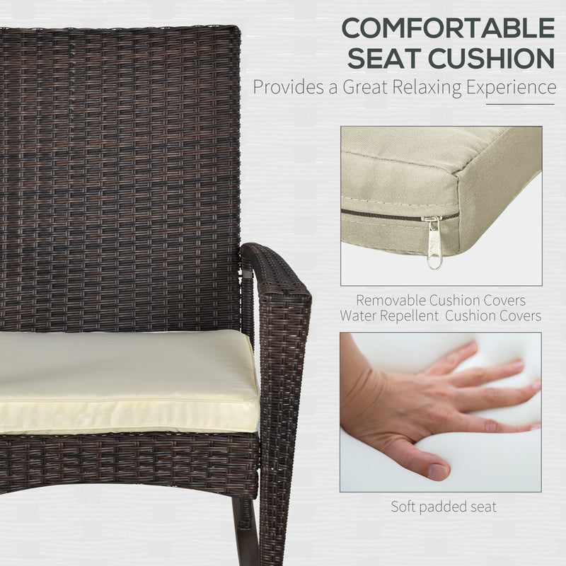 Brown rattan rocking chair – image 5
