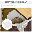 Two-compartment bamboo laundry basket – image 5