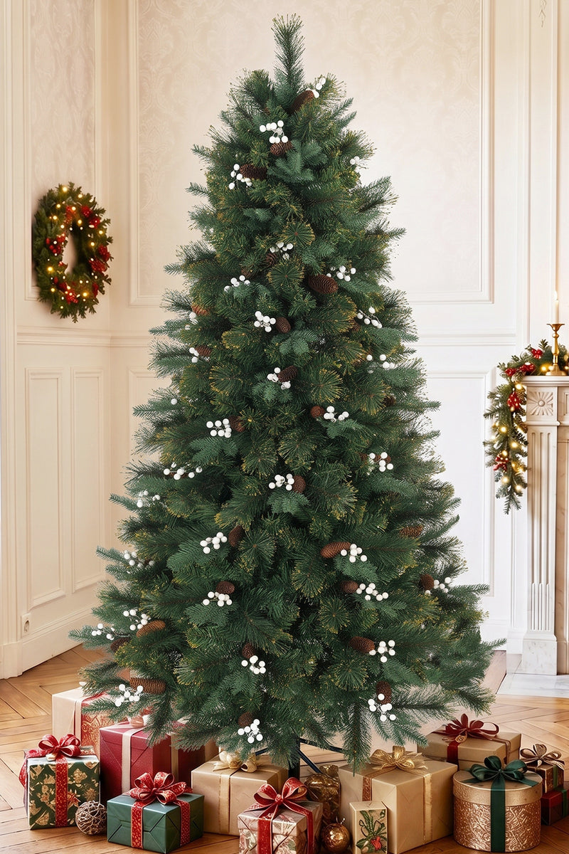 6ft fir Christmas tree with berries – image 2