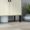 Grey and oak under sink cabinet – image 8