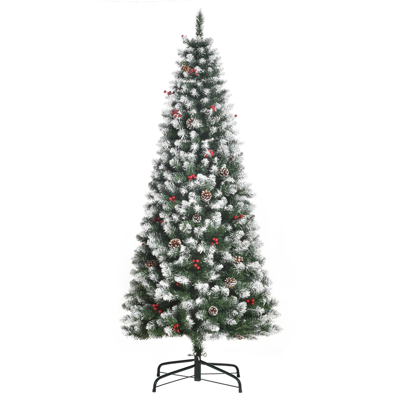 6ft pencil tree with berries and pine cones – image 10