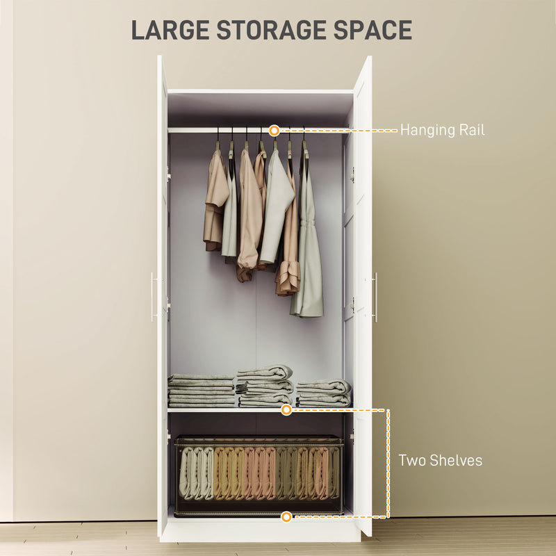 White panel door wardrobe – image 4