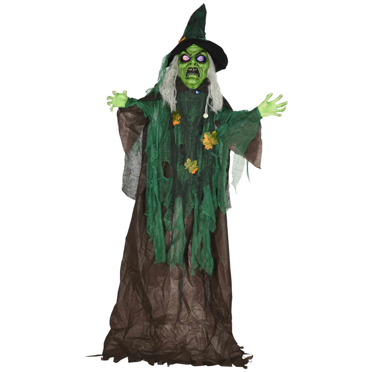 183cm Animated Witch with Glowing Eyes, Heart & Sound – image 1 of 9