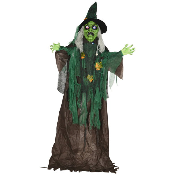 183cm Animated Witch with Glowing Eyes, Heart & Sound – image 1 of 9