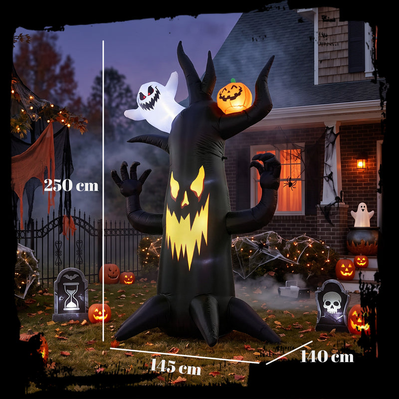 8.2ft Inflatable Spooky Tree with Ghost & Pumpkin – image 3 of 9