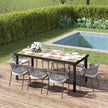 8-seater wood-effect garden table – image 2