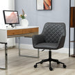 Leather-feel fabric swivel office chair – image 2