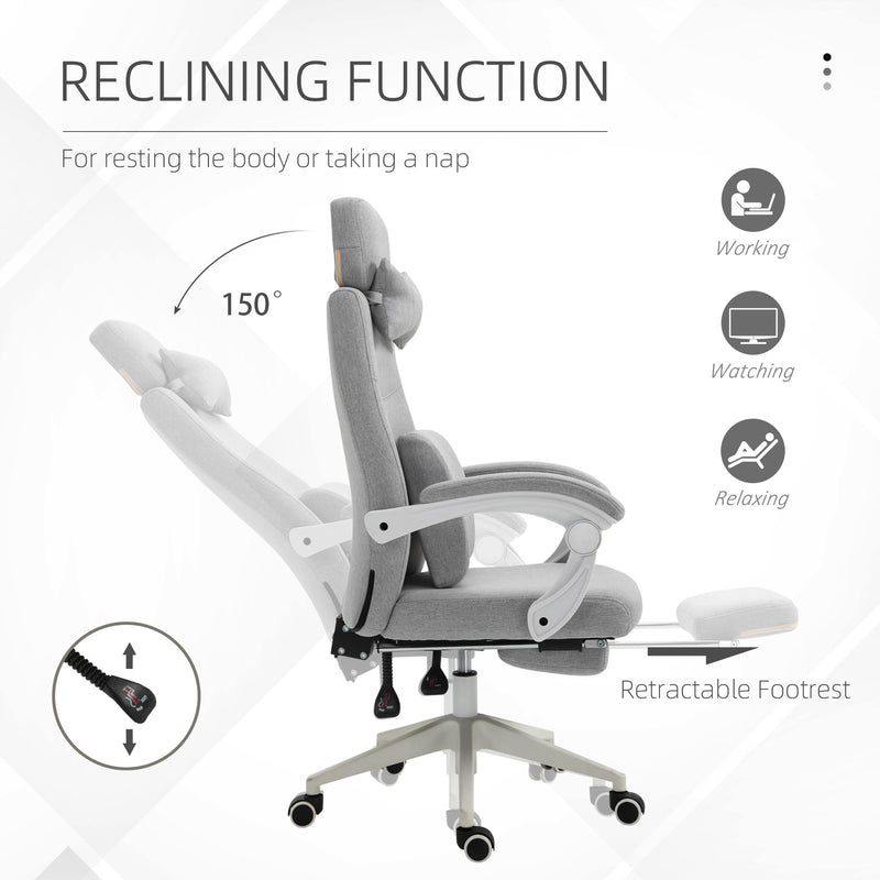 Reclining office chair with footrest – image 5