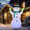 Close-up of a decorative detail on the 10ft snowman Christmas inflatable