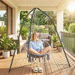 Outsunny Hammock Stand for Hanging Chair Adjustable Height Tripod Hammock Chair Stand Only with Chain, 150 kg Capacity – view 2