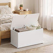 HOMCOM Storage Chest, 102L Blanket Box, Shoe Bench with Safety Hinged Lid, Bed End Bench for Bedroom, 80 x 40 x 45cm – view 2