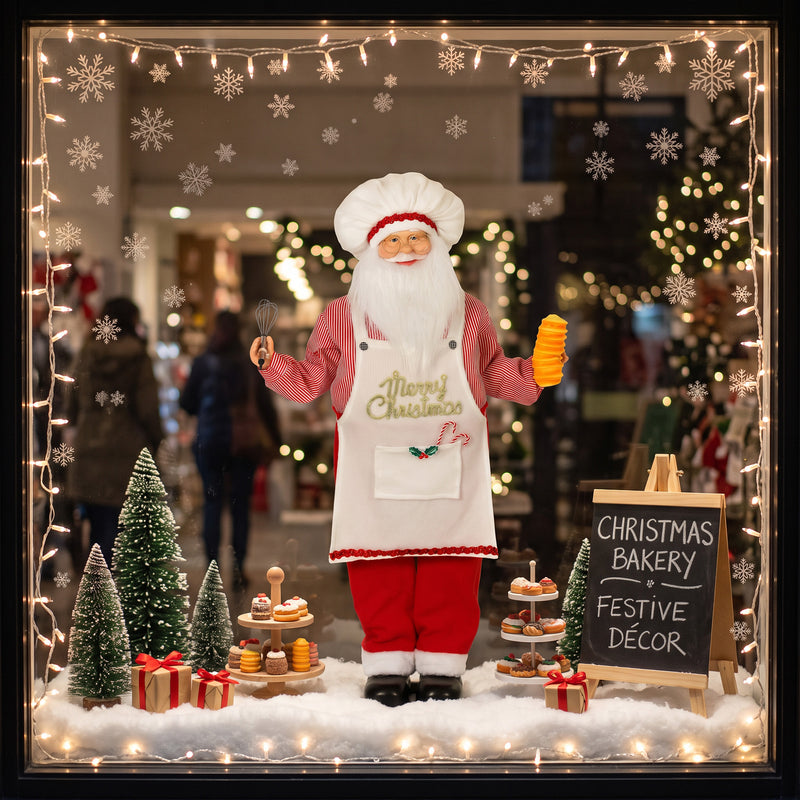 Close-up of Santa's clothing and accessories