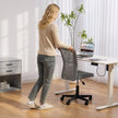 Vinsetto Computer Desk Chair, Mesh Office Chair with Adjustable Height and Swivel Wheels, Armless Study Chair, Grey – view 7