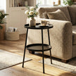 2-tier round garden side table black – image 8