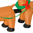 Close-up of a decorative detail on the 8ft Santa sleigh and reindeer Christmas inflatable