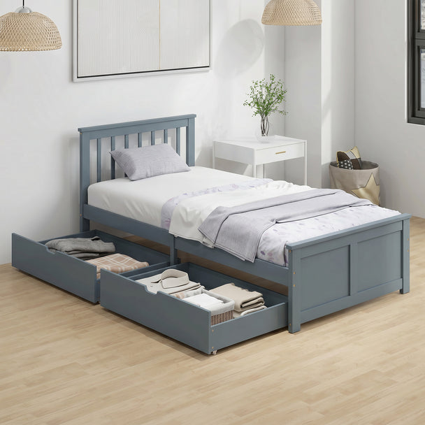 Single pine storage bed – image 2