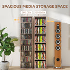 260 Narrow CD Storage Unit - Natural Wood Finish