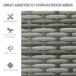Grey rattan garden bench – image 5