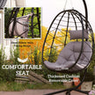 Rope-weave hanging egg chair – image 4