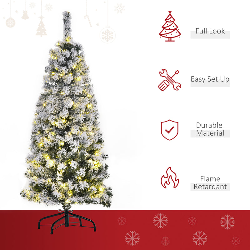 4ft pre-lit snow-flocked Christmas tree – image 4