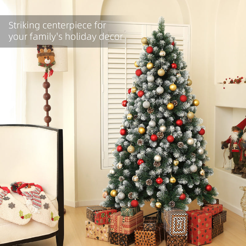 6ft snow-dipped pine Christmas tree – image 4