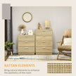 4-drawer rattan panel chest – image 5
