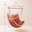 Outsunny Outdoor Hanging Rope Chair with Cotton Rope, Garden Hammock Chair with Wooden Support Bar Cotton Cloth – view 3