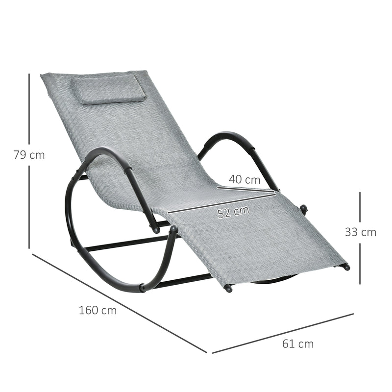 Grey rocking lounger – image 3