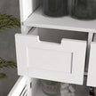 White bathroom storage unit with drawers – image 8