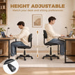 HOMCOM Small Armless Office Chair - Black – view 4