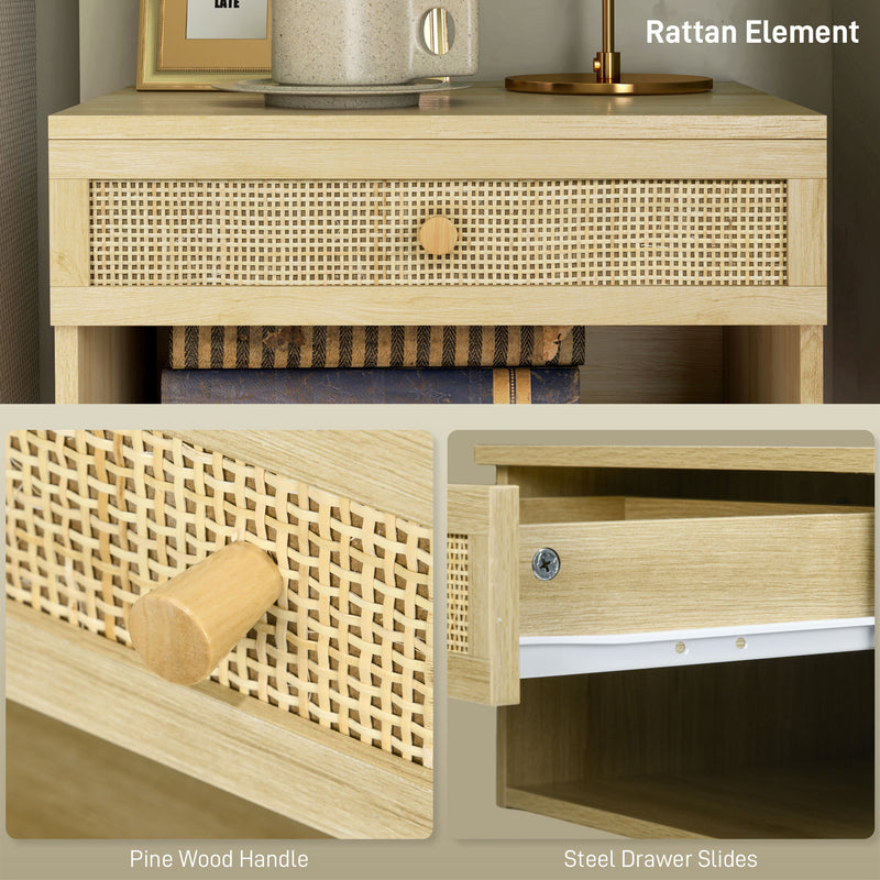 Floating rattan bedside tables – image 7