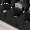 Black fabric wardrobe with drawers – image 9
