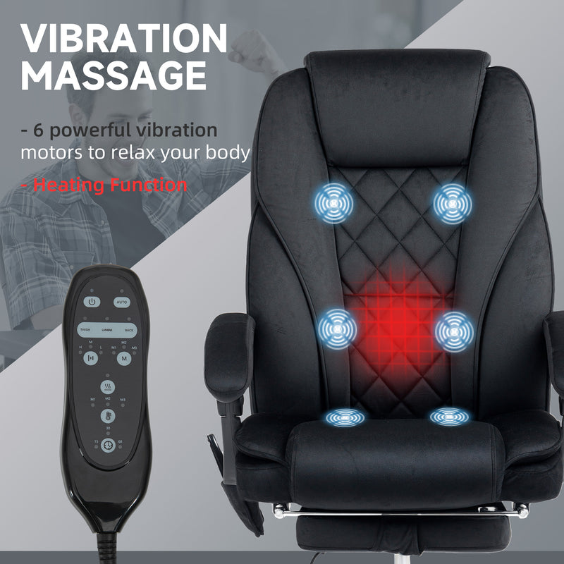 Black heated massage office chair – image 4