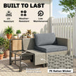 Dark grey rattan corner sofa set – image 7
