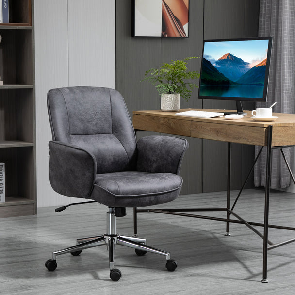 Microfibre mid-back office chair – image 2