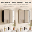 HOMCOM 76.2 x 11.6 x 61 cm Bathroom Mirror Cabinet, Wall Cabinet with Adjustable Shelves, Wall-Mounted or Recessed – view 5