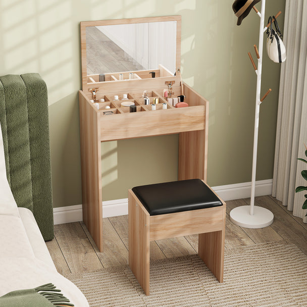 Wood-grain dressing table set – image 2