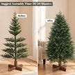 5ft Christmas tree with PE tips and fir wood base – image 7