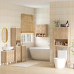 Tall slim bathroom cabinet with drawer – image 8