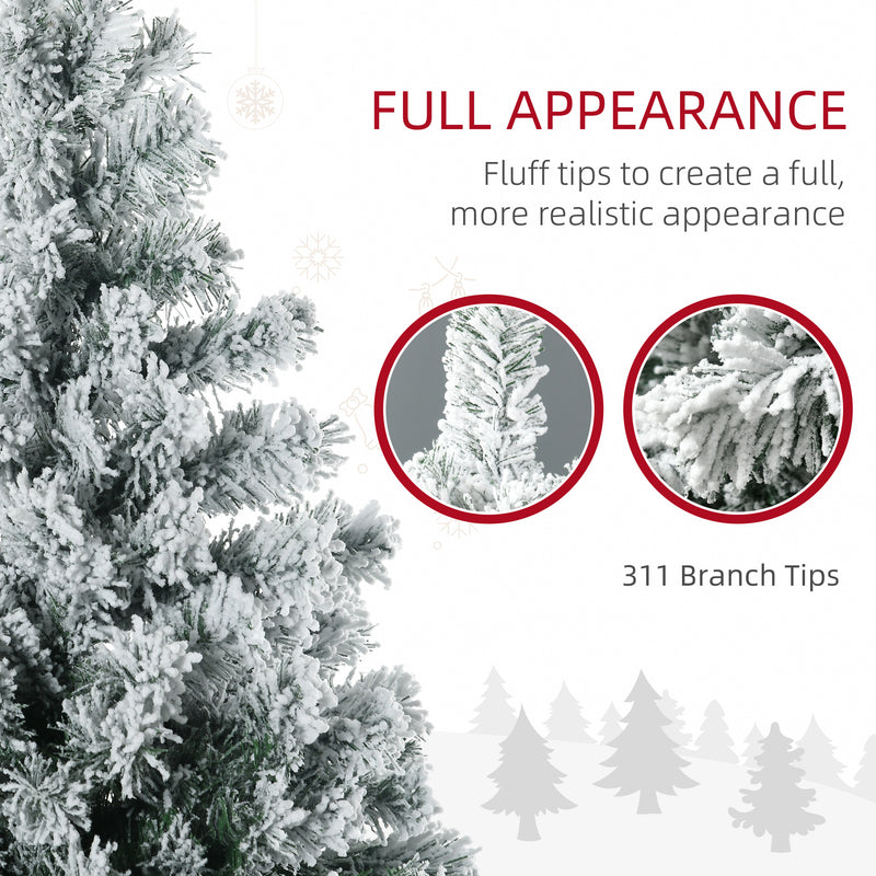 4.5ft pre-lit snow-tipped Christmas tree – image 6